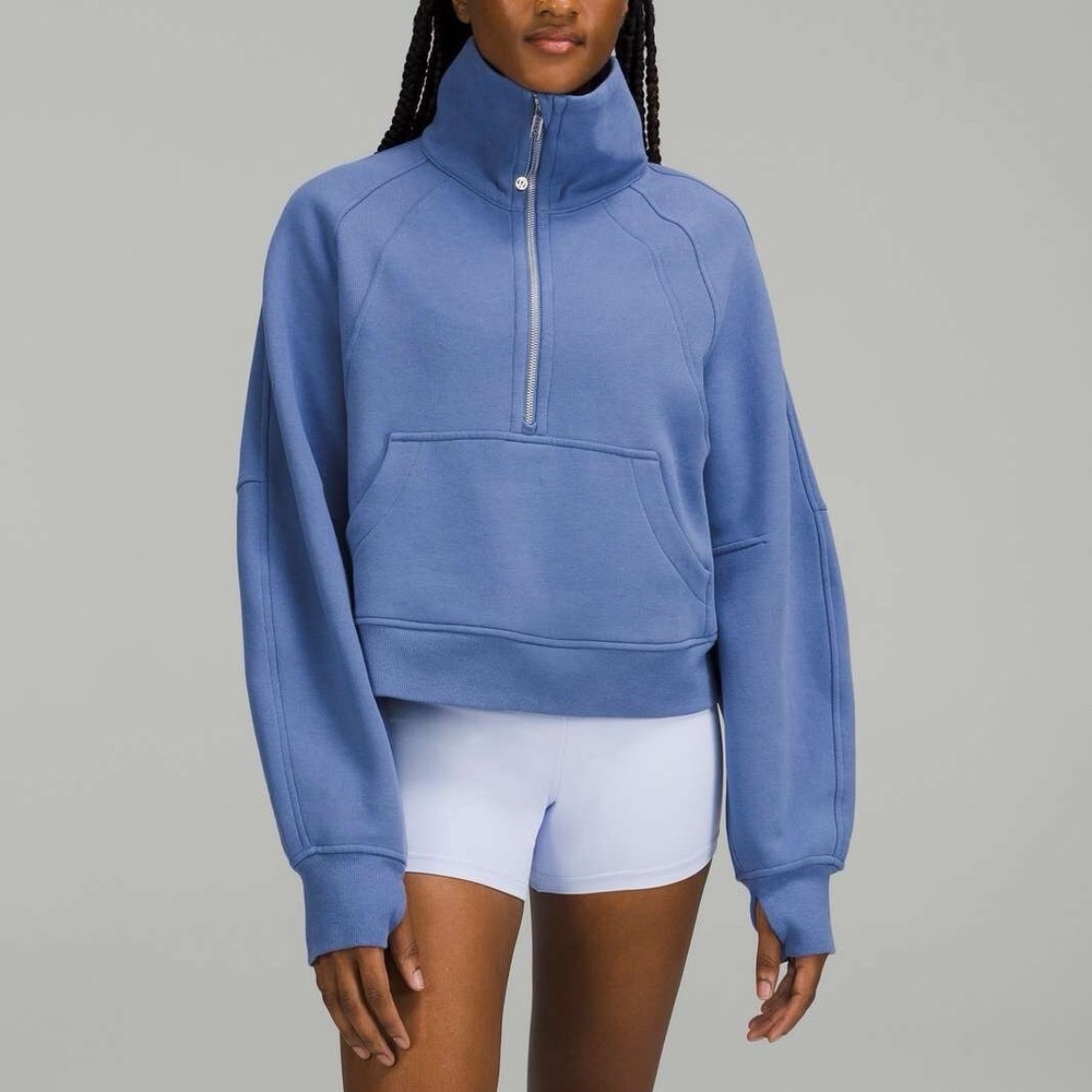 Lululemon Scuba Oversized Funnel Neck Half Zip Waterdrop XS/S